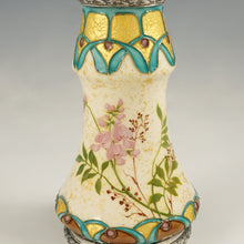 Load image into Gallery viewer, Art Nouveau French Silver Mounted Paul Milet Sevres Ceramic Vase Gold Leaf Foil