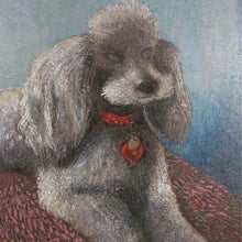 Load image into Gallery viewer, Geo Mommaerts Portrait of a Poodle Dog, Belgian Artist Impressionist Oil Painting, Dated