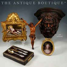 Load image into Gallery viewer, Antique Hand Carved Wood Corpus Christi Jesus Christ Sculpture Figure
