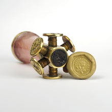 Load image into Gallery viewer, Antique Victorian Wax Seal Wheel Dog Sardonyx Hardstone Cameo Rose Quartz Stone