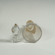 Load image into Gallery viewer, Antique French Saint Louis Acid Etched Glass Perfume Bottle, Empire Nelly Pattern, Gold Gilt Accents
