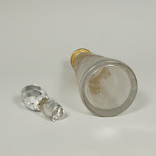 Load image into Gallery viewer, Antique French Saint Louis Acid Etched Glass Perfume Bottle, Empire Nelly Pattern, Gold Gilt Accents