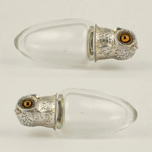 Load image into Gallery viewer, Victorian Sampson Mordan Sterling Silver Owl Perfume Scent Bottle