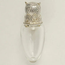 Load image into Gallery viewer, Victorian Sampson Mordan Sterling Silver Owl Perfume Scent Bottle