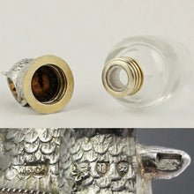 Load image into Gallery viewer, Victorian Sampson Mordan Sterling Silver Owl Perfume Scent Bottle