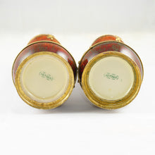Load image into Gallery viewer, Pair Antique French Optat Milet Sevres Ceramic Vases Ox Blood Sang de Bœuf Red Flambe