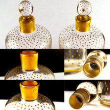 Load image into Gallery viewer, PAIR Antique French Paris Crystal & Gilt Painted Scent, Perfume Bottles SIGNED