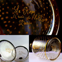 Load image into Gallery viewer, PAIR Antique French Paris Crystal & Gilt Painted Scent, Perfume Bottles SIGNED