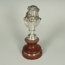 Load image into Gallery viewer, Antique French Wax Seal Silvered Bronze Desk Stamp Jesus Christ Statue Bust Signed Jean-Baptiste Germain, Red Marble Stand