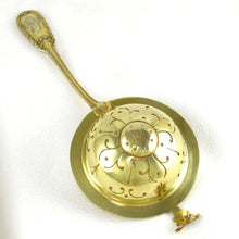 Load image into Gallery viewer, Antique French PUIFORCAT Neoclassical Sterling Silver Gilt Vermeil Tea Strainer