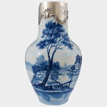 Load image into Gallery viewer, French Paul Milet Sevres Porcelain Vase Hallmarked Sterling Silver 950 Mounts