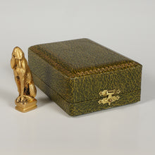 Load image into Gallery viewer, Art Deco French Gilt Bronze Figural Bloodhound Dog Wax Seal Desk Stamp, Signed Leroy