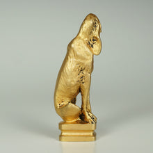 Load image into Gallery viewer, Art Deco French Gilt Bronze Figural Bloodhound Dog Wax Seal Desk Stamp, Signed Leroy