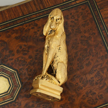 Load image into Gallery viewer, Art Deco French Gilt Bronze Figural Bloodhound Dog Wax Seal Desk Stamp, Signed Leroy