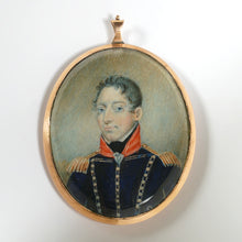 Load image into Gallery viewer, Antique Miniature Portrait Military Officer Uniform 14K Gold Frame
