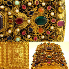 Load image into Gallery viewer, Antique Austrian Jeweled Encrusted Gilt Ormolu Jewelry Box
