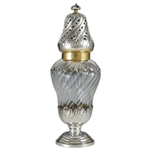 Load image into Gallery viewer, Antique French Sterling Silver &amp; Cut Crystal Sugar Shaker Caster, Muffineer
