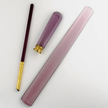 Load image into Gallery viewer, Art Deco French Writing Desk Set, Purple Glass, Wax Seal, Dip Pen
