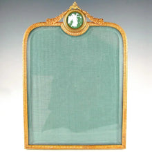 Load image into Gallery viewer, Large Antique Gilt Bronze &amp; Jasperware Medallion Empire Style Picture Photo Frame
