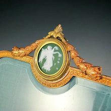 Load image into Gallery viewer, Large Antique Gilt Bronze &amp; Jasperware Medallion Empire Style Picture Photo Frame
