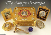 Load image into Gallery viewer, Massive Antique French Miniature Portrait &amp; Guilloche Enamel Gilt Bronze Jewelry Casket
