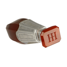 Load image into Gallery viewer, Antique Swedish Red Agate Desk Wax Seal Silver Mounts by Otto Lindeberg
