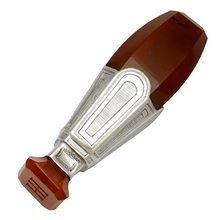 Load image into Gallery viewer, Antique Swedish Red Agate Desk Wax Seal Silver Mounts by Otto Lindeberg
