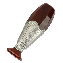 Load image into Gallery viewer, Antique Swedish Red Agate Desk Wax Seal Silver Mounts by Otto Lindeberg
