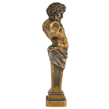 Load image into Gallery viewer, Charles  Perron Antique French Bronze Wax Seal Desk Stamp Bust Figural Sculpture
