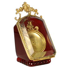 Load image into Gallery viewer, Antique Victorian Beveled Glass Box Pocket Watch Display Vitrine Stand
