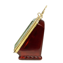 Load image into Gallery viewer, Antique Victorian Beveled Glass Box Pocket Watch Display Vitrine Stand
