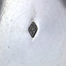 Load image into Gallery viewer, Antique French Sterling Silver Pate de Verre Art Glass Opera Liquor Flask Bottle
