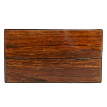 Load image into Gallery viewer, Antique French Rosewood Tea Caddy Box, Hand Painted Paris Porcelain Bottles
