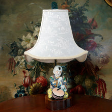 Load image into Gallery viewer, Vintage Chinoiserie Asian Porcelain Figural Lamp

