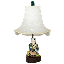 Load image into Gallery viewer, Vintage Chinoiserie Asian Porcelain Figural Lamp
