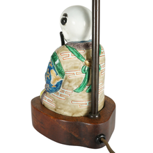 Load image into Gallery viewer, Vintage Chinoiserie Asian Porcelain Figural Lamp
