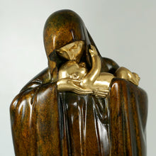Load image into Gallery viewer, French Art Deco Bronze Sculpture Lucienne Heuvelmans Madonna &amp; Baby Jesus
