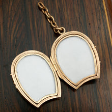 Load image into Gallery viewer, Vintage Carved Cameo Horseshoe Locket Pendant Fob
