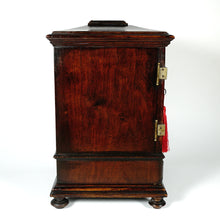 Load image into Gallery viewer, Antique Victorian Wood Cigar Cabinet, Table Top Display Presenter Box, Double Door, Drawer &amp; Hidden Match Striker
