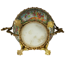 Load image into Gallery viewer, 19th Century Chinese Canton Porcelain Famille Rose Medallion Bowl French Gilt Bronze Mounts
