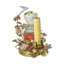 Load image into Gallery viewer, French Chinoiserie Porcelain Gilt Bronze Table Lamp Famille Rose Buddha

