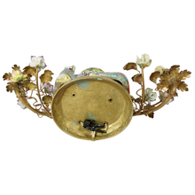 Load image into Gallery viewer, French Chinoiserie Porcelain Gilt Bronze Table Lamp Famille Rose Buddha
