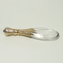 Load image into Gallery viewer, Antique French Perfume Bottle Silver &amp; Crystal Gilt Vermeil Tear Drop Shape Laydown Scent Bottle
