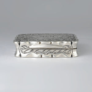Antique Victorian Sterling Silver Vinaigrette Box George Unite Birmingham 1889