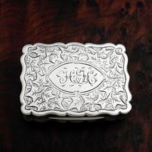Load image into Gallery viewer, Antique Victorian Sterling Silver Vinaigrette Box George Unite Birmingham 1889
