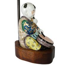 Load image into Gallery viewer, Vintage Chinoiserie Asian Porcelain Figural Lamp
