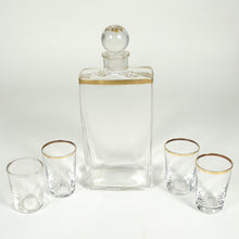 Load image into Gallery viewer, Antique French Trompe l’Oeil Books Liquor Caddy Tantalus Box, Decanter &amp; Shot Glasses Secret Hidden Mini Bar
