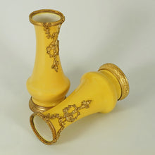 Load image into Gallery viewer, Antique French Sevres Optat Milet Ceramic PAIR Vases Gilt Ormolu Mounts
