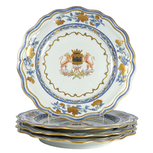 Load image into Gallery viewer, French Samson Chinese Export Style Armorial Porcelain Plates Set
