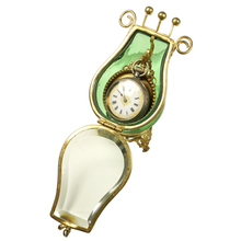 Load image into Gallery viewer, Antique Victorian Beveled Glass Box Pocket Watch Display Vitrine Stand
